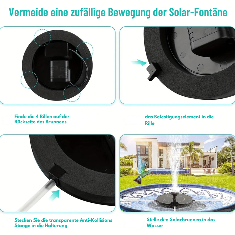 SunBath™ | Bomba solar para fuente de baño para pájaros
