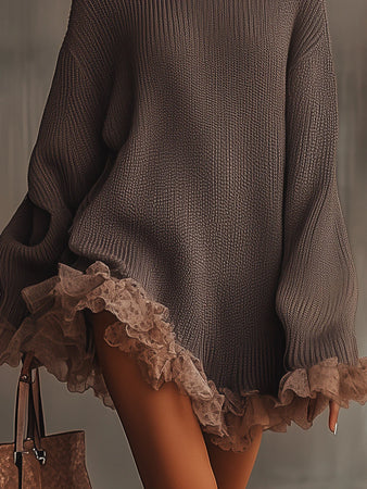 ARIANE | PULL-ROBE DOUILLET À VOLANTS