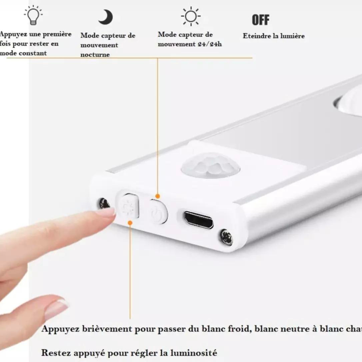 MotionLite™ | Luz LED inalámbrica con sensor de movimiento