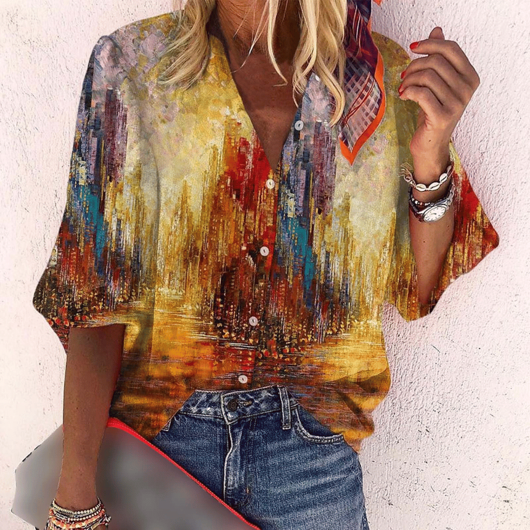 Alana™ | Camisa Estampada Elegante