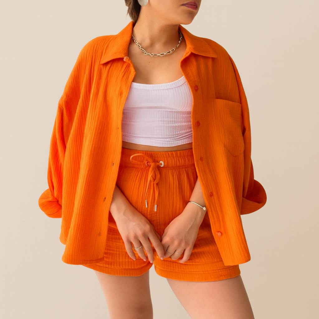 Ensemble 2 Pièces en Gaze de Coton Ultra-Léger