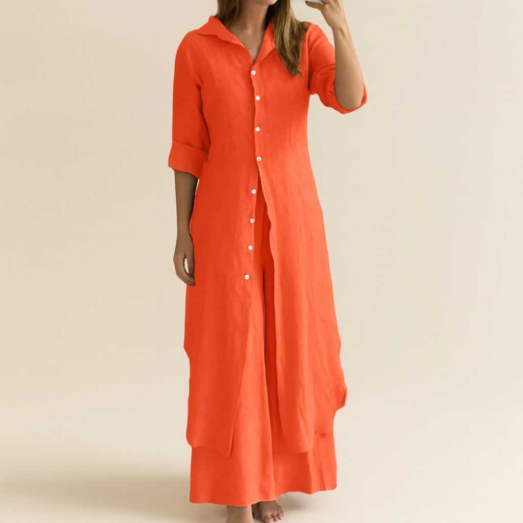 Robe Longue Maxi à Boutons