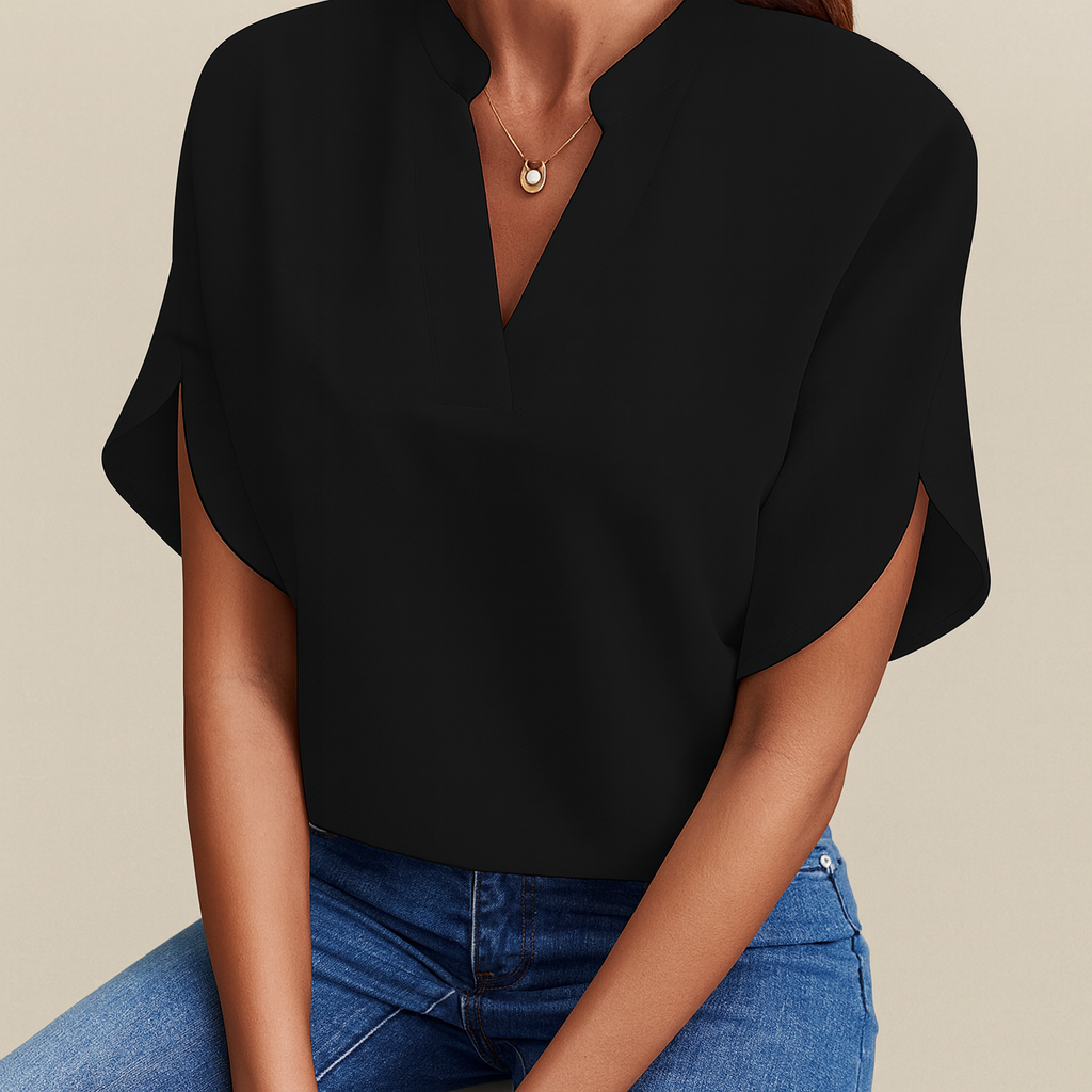 Erica™ | Elegante blusa con cuello en V