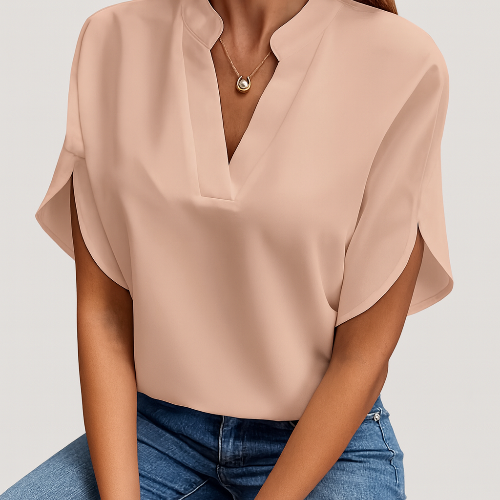 Erica™ | Elegante blusa con cuello en V