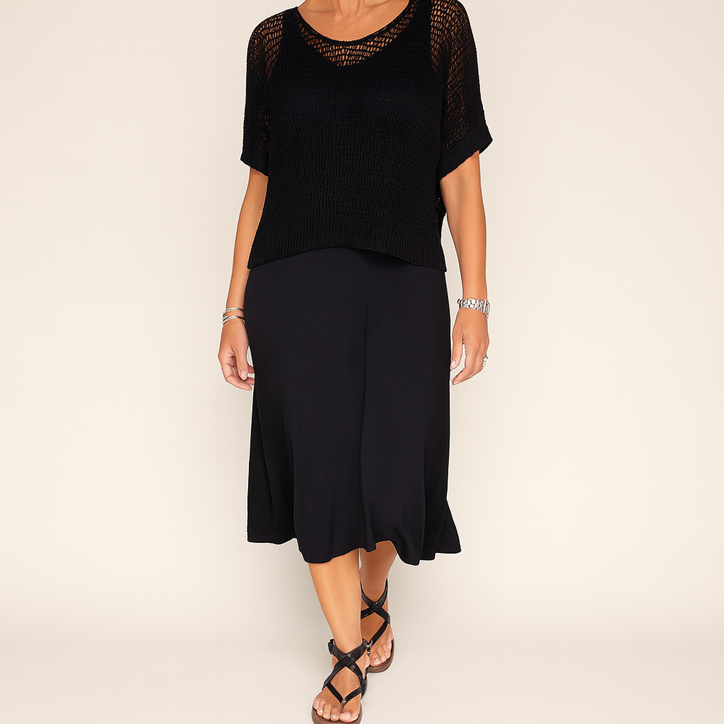 Laurie™ | Elegante conjunto de vestido midi y blusa