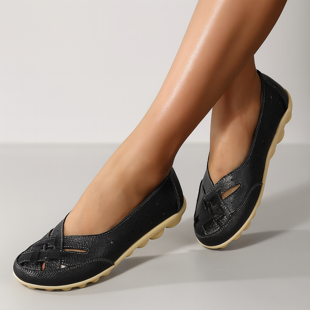 Serena - Mocasines ortopédicos de piel transpirable