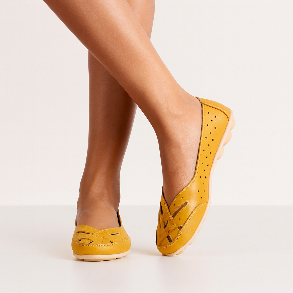 Serena - Mocasines ortopédicos de piel transpirable