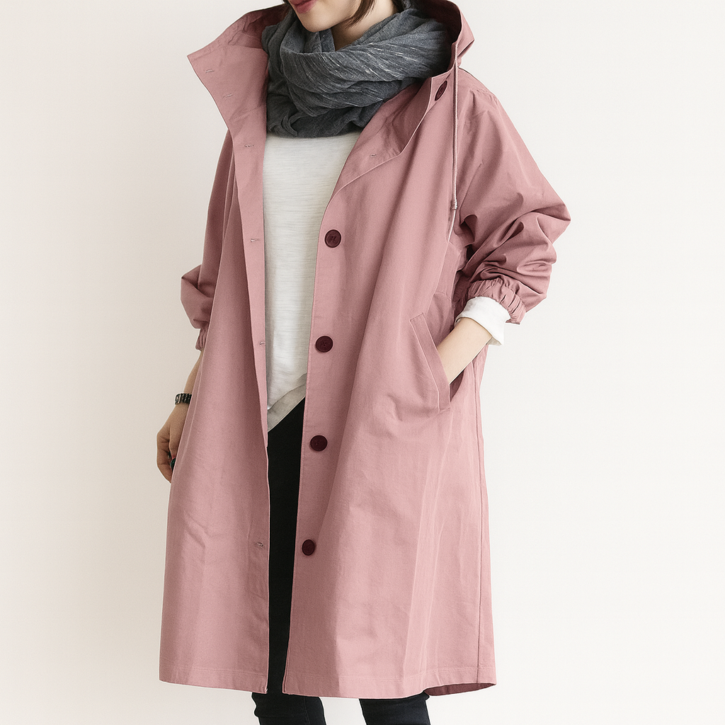 Trench Décontracté à Capuche