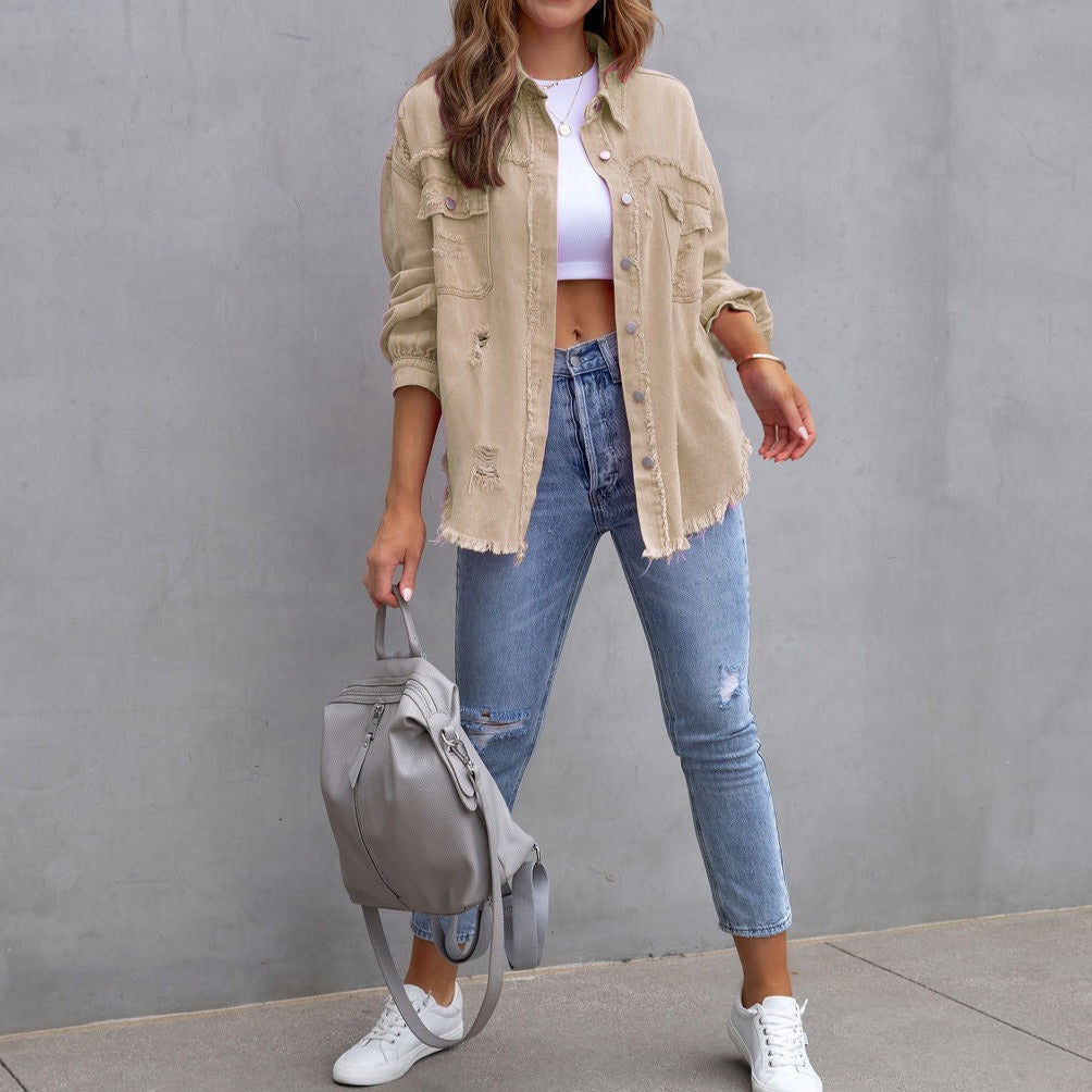 Jenny™ | Chaqueta Vaquera Rasgada